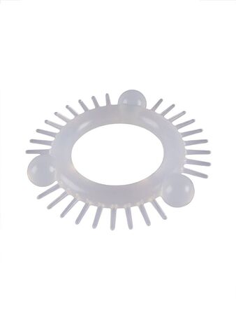 Эластичное эрекционное кольцо с 3 шариками и шипами